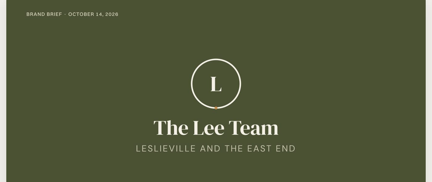 The brand brief for The Lee Team